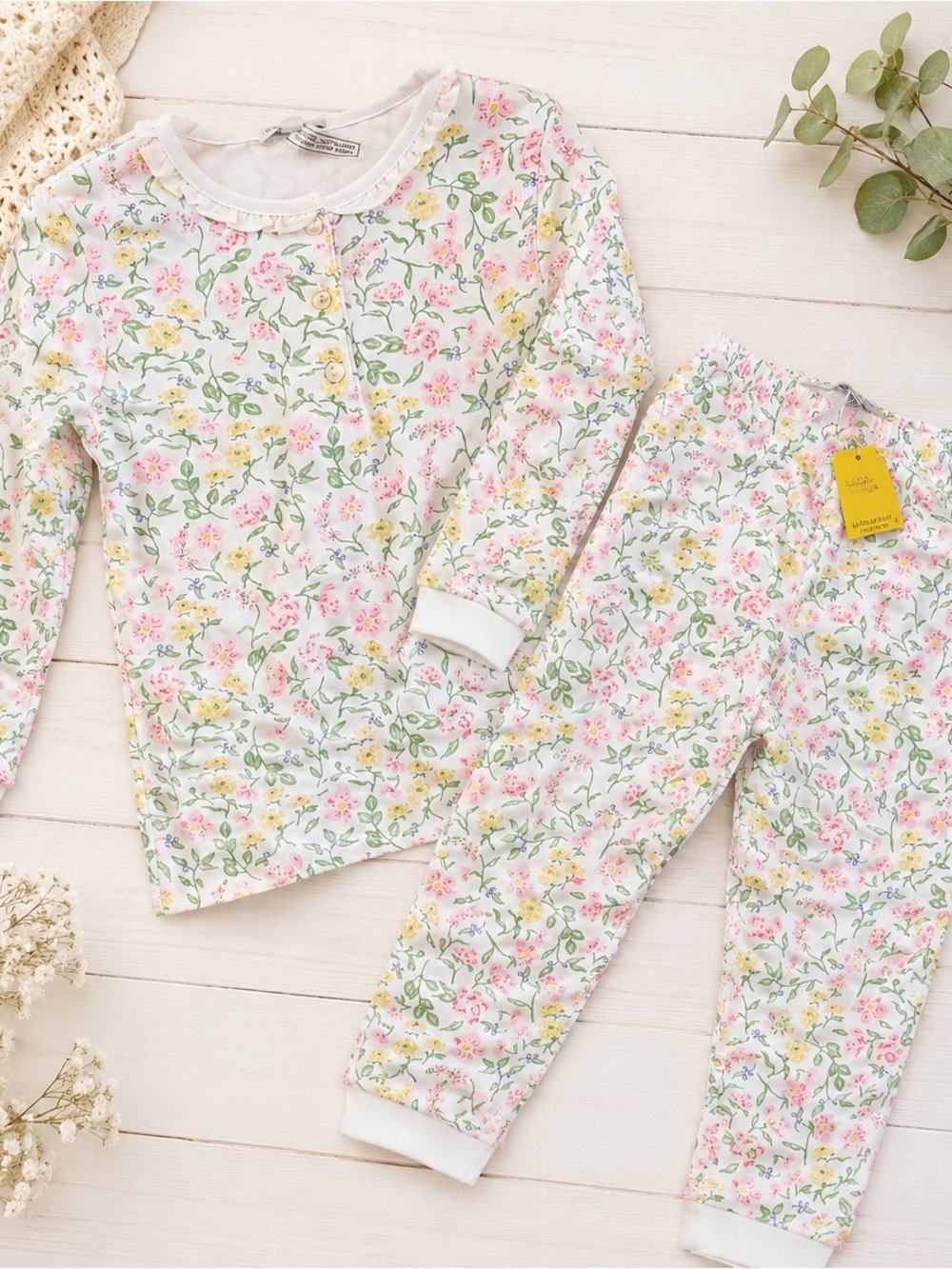 Nellapima Berry Wildflowers Pima Cotton Pajama Set NWT Girls Size 5